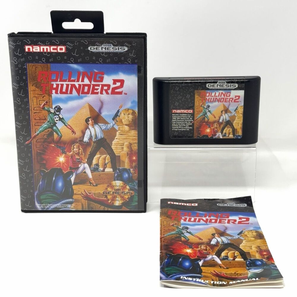 Rolling Thunder 2 Sega Genesis 1992 Complete CIB Refurbished Tested
